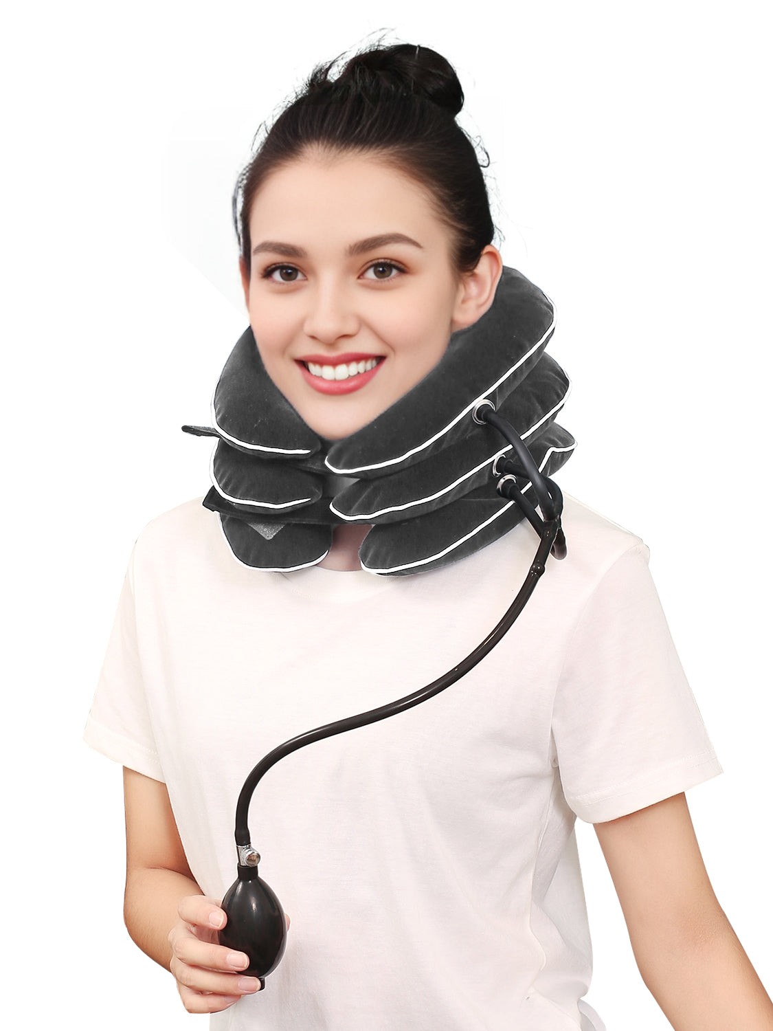 Inflatable Neck Stretcher for Cervical Traction, Adjustable Cervical Traction Device for Instant Relief, Neck Decompression Device for Neck Pain, Neck Traction Pillow, Neck Extender for Home Use