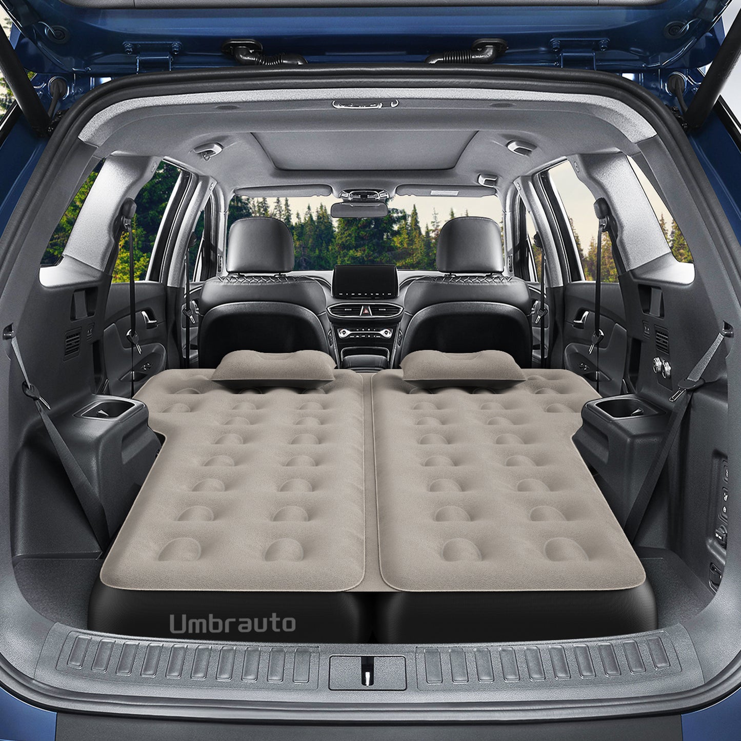 Umbrauto Thickened SUV Back Trunk Air Mattress 3.0,Khaki Grey
