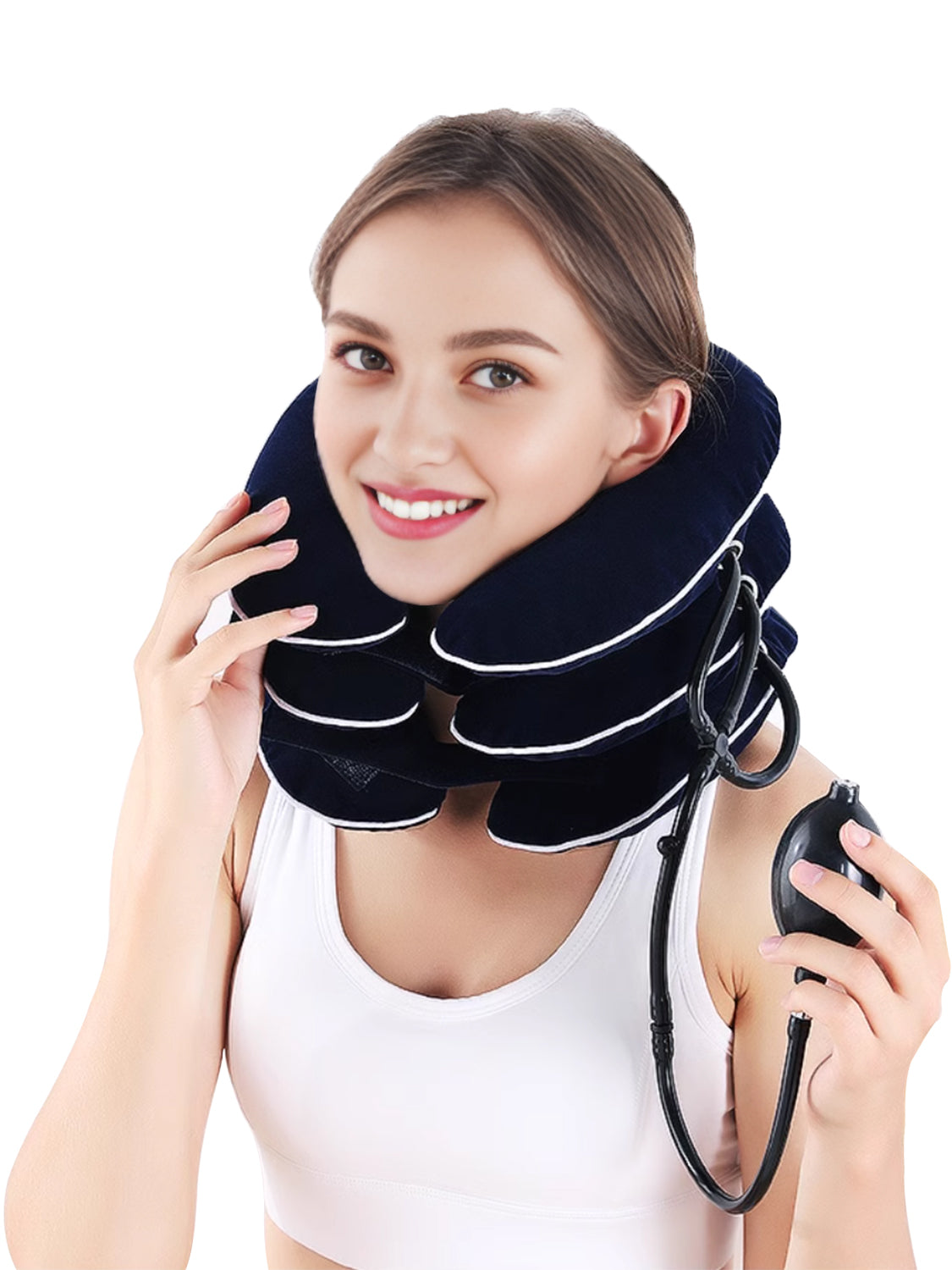 Inflatable Neck Stretcher for Cervical Traction, Adjustable Cervical Traction Device for Instant Relief, Neck Decompression Device for Neck Pain, Neck Traction Pillow, Neck Extender for Home Use