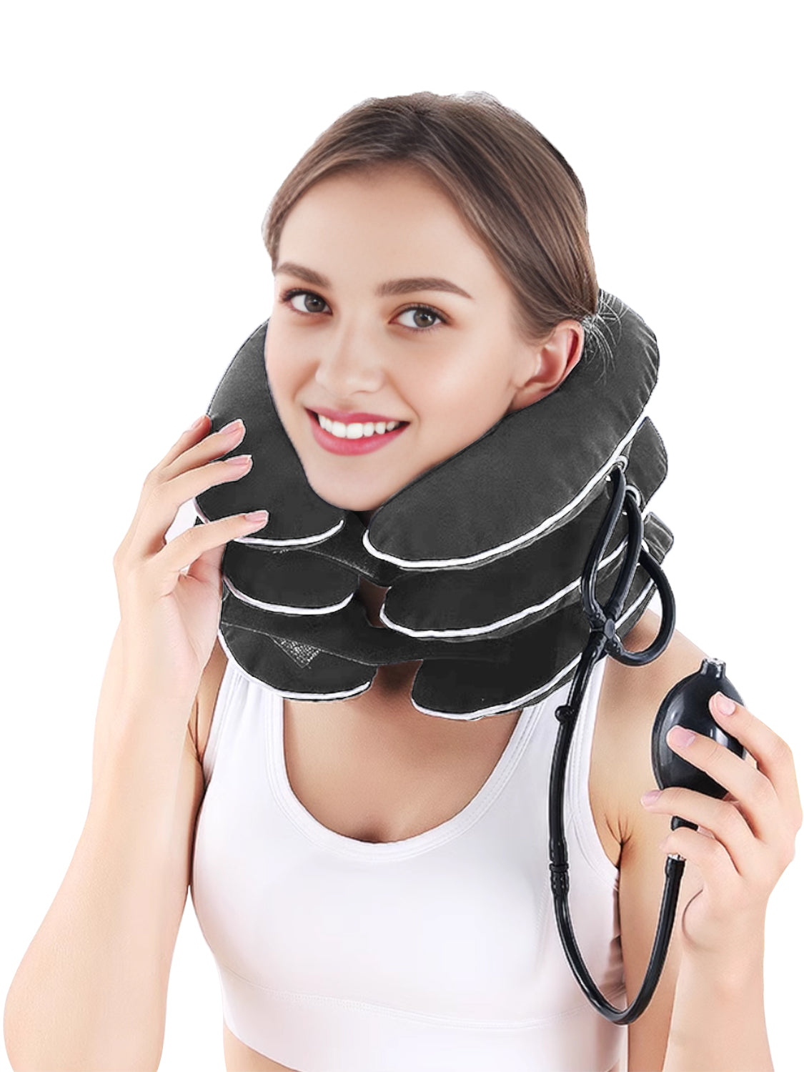 Inflatable Neck Stretcher for Cervical Traction, Adjustable Cervical Traction Device for Instant Relief, Neck Decompression Device for Neck Pain, Neck Traction Pillow, Neck Extender for Home Use