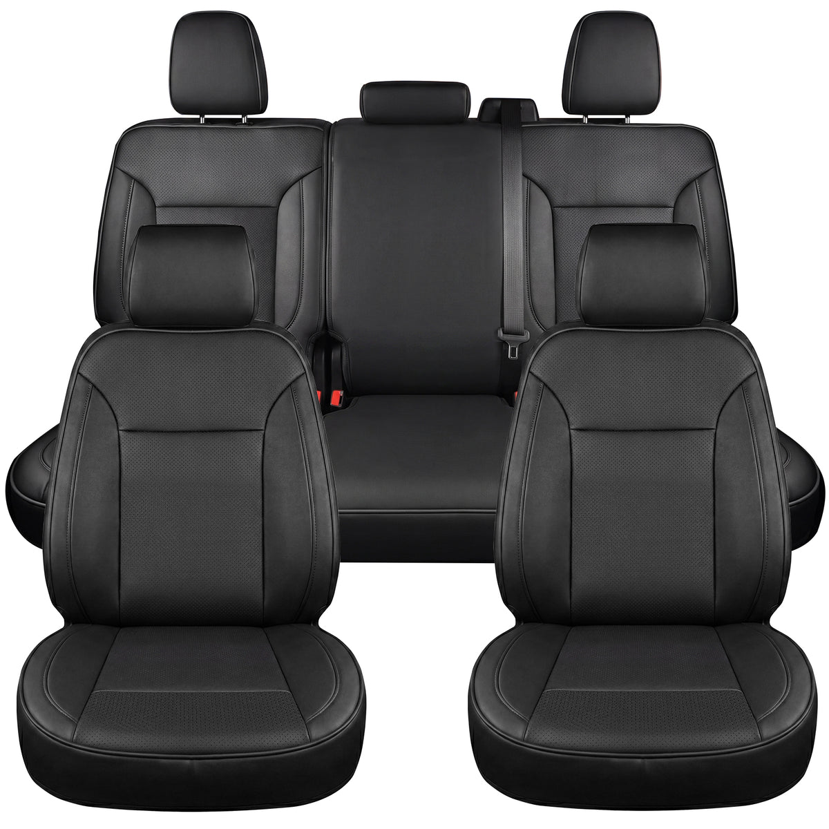 Umbrauto Custom Seat Covers for Silverado and GMC Sierra,Waterproof Nappa Leather Seatcovers for Chevy Silverado/GMC Sierra 2007-2013 & 2019-2026 1500, 2020-2026 2500HD 3500HD Crew/Double/Extended Cab