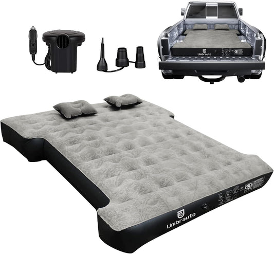 Umbrauto 5.5-5.8FT Full Size Truck Bed Air Mattress 1.0,Khaki Gray