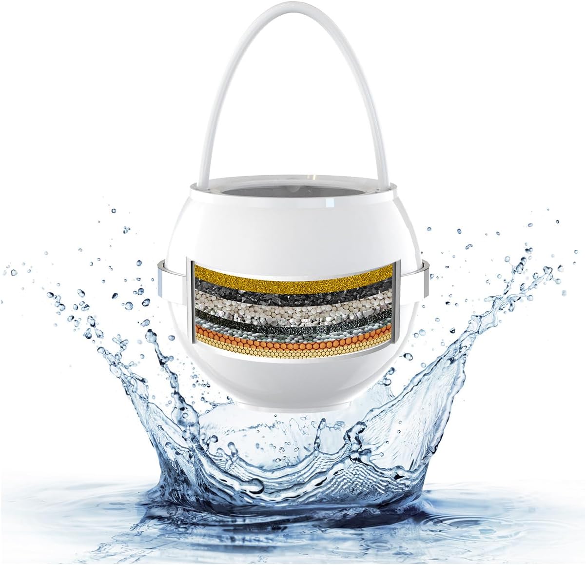 Bathtub Faucet Water Filter – Removes Chlorine & Fluoride, Softens Water