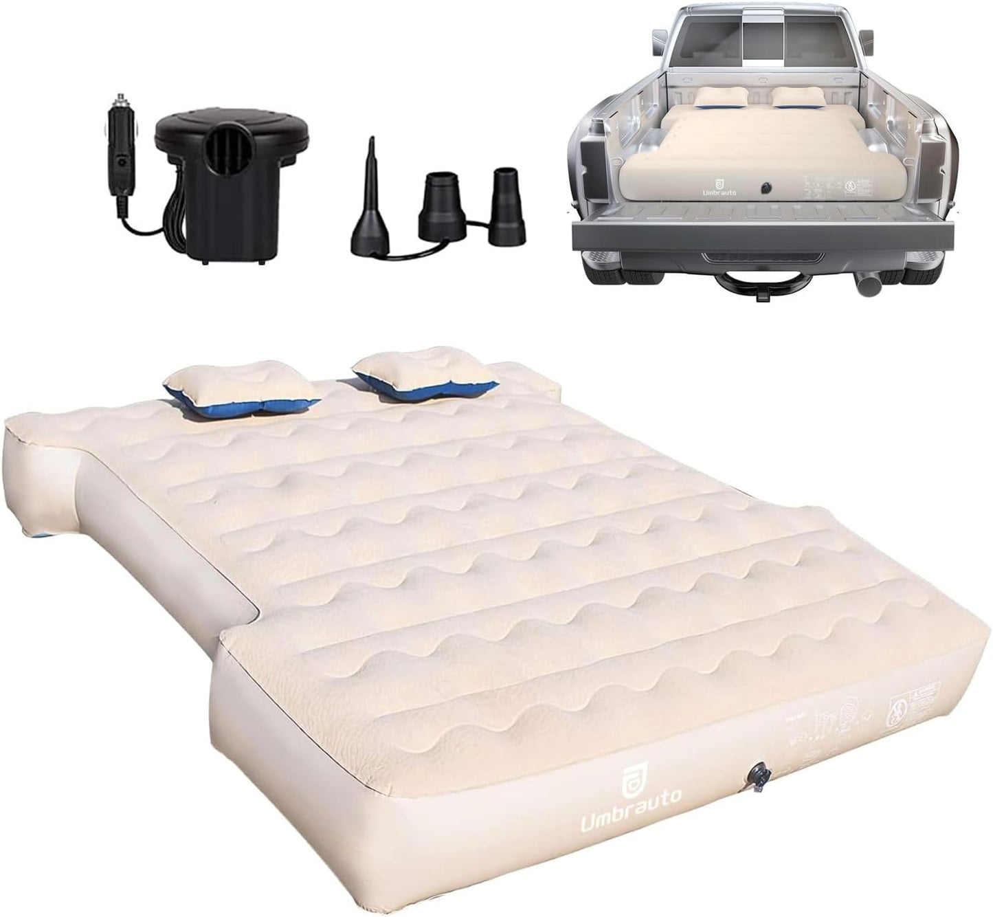 Umbrauto 5.5-5.8FT Short Truck Bed Air Mattress Beige 1.0,Beige