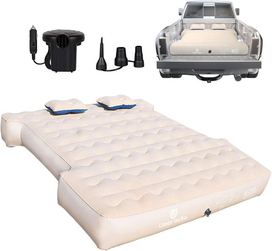 Umbrauto 5.5-5.8FT Short Truck Bed Air Mattress Beige 1.0,Beige