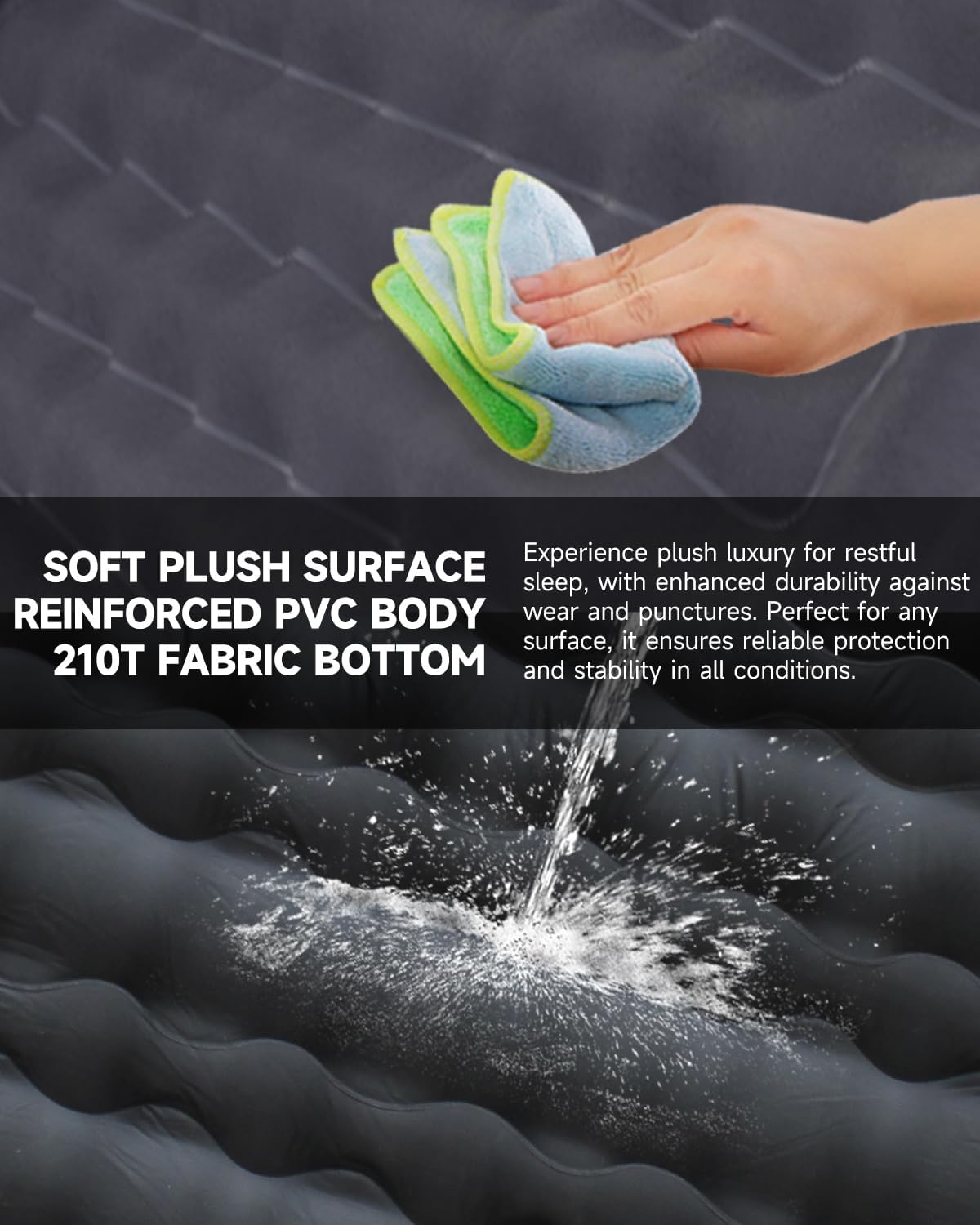 Umbrauto 23.62in/60cm Wide Inflatable Truck Mattress – Car & SUV Back Seat Camping Bed with Pump