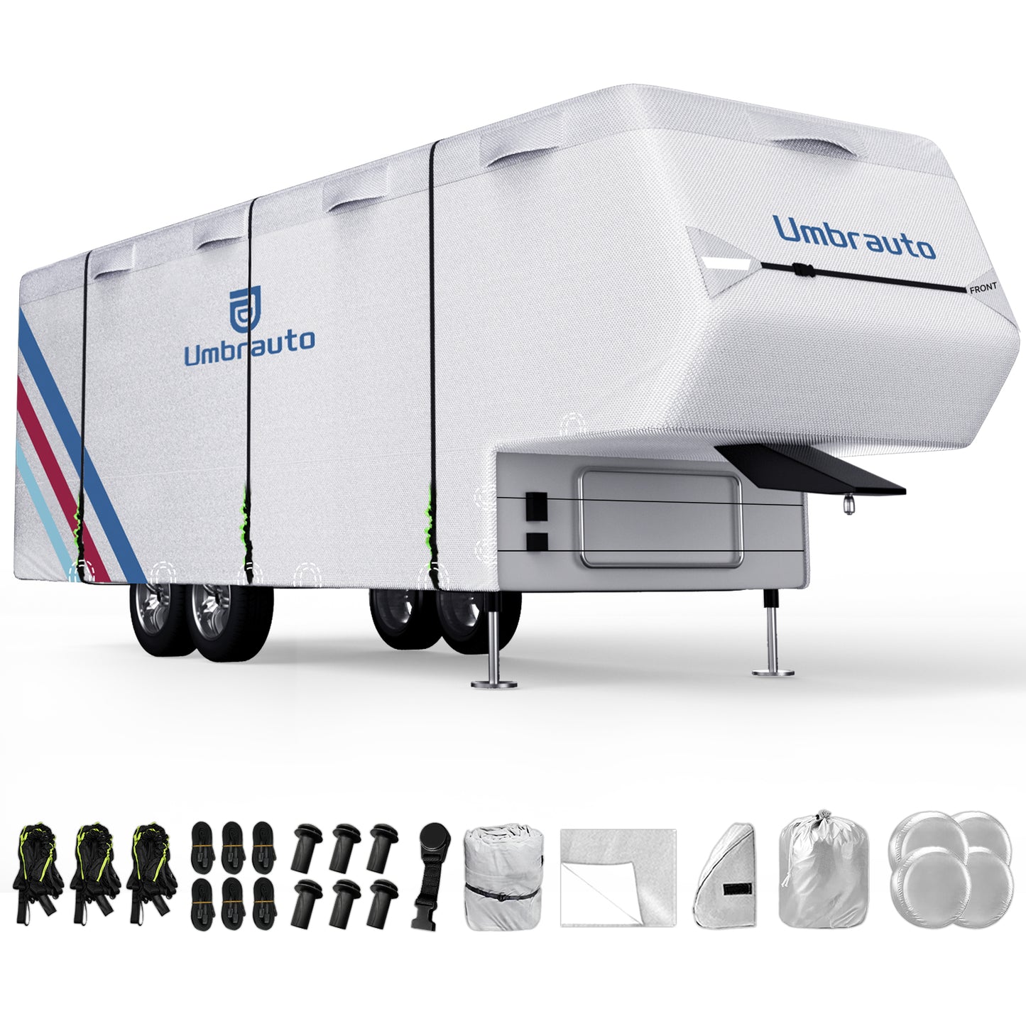 Umbrauto 5th Wheel RV Cover Upgraded 300D Waterproof Breathable Camper Covers
