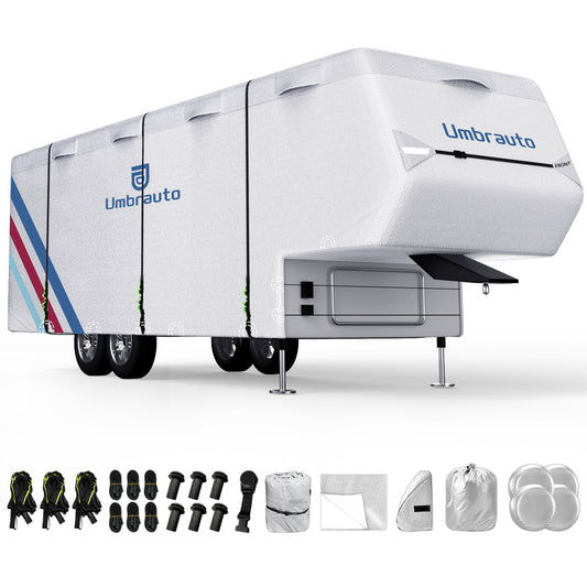 Umbrauto 5th Wheel RV Cover Upgraded 300D Waterproof Breathable Camper Covers