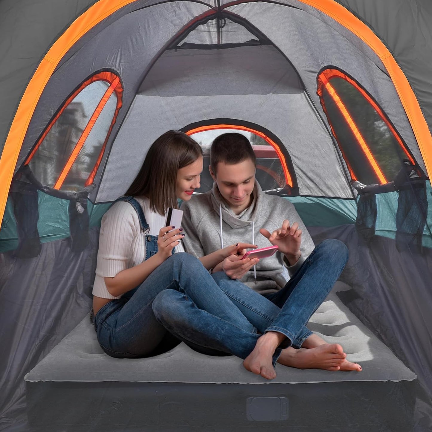 Umbrauto Truck Bed Tent with Awning — Fits 5.5–5.8 ft Truck Beds | PU3000mm Waterproof Pickup Tent