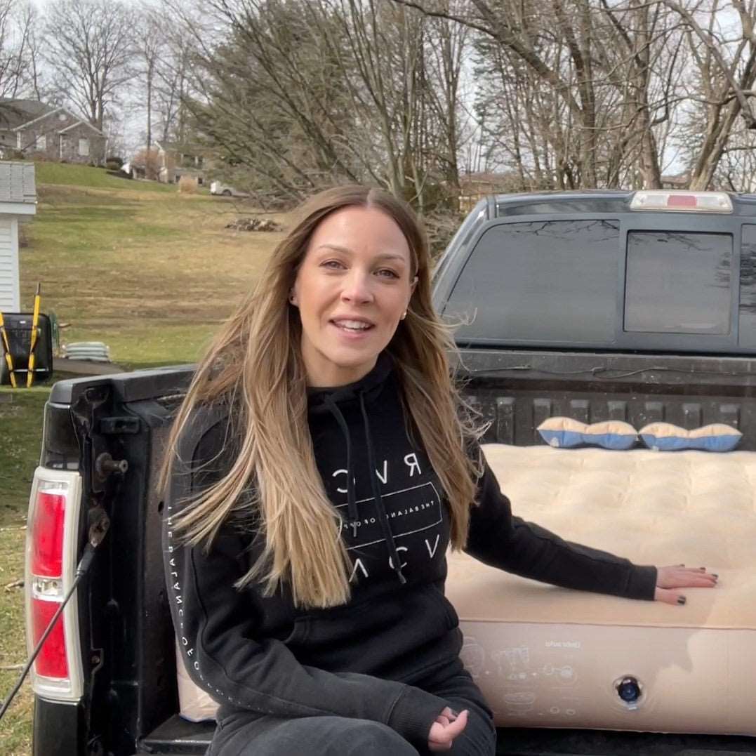 5.5-5.8FT Short Truck Bed Air Mattress Beige Umbrauto,Beige