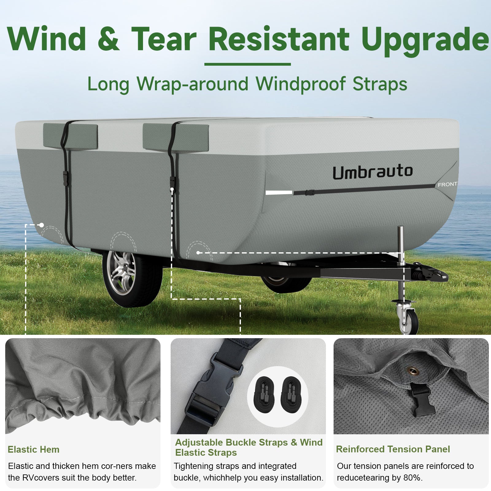 camper tarp Pop Up Camper Cover Trailer Cover Waterproof for winter Snow Camper Cover