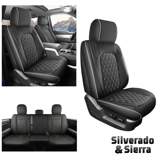 Umbrauto Truck Seat Cover Fit for Silverado and Sierra,Gray