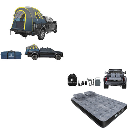 Umbrauto Truck Bed Tent with Full Size Truck Bed Mattress 5.5-5.8ft for Outdoor Travel with Rechargeable Built-in Air Pump & Carry Bag