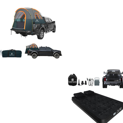 Umbrauto Truck Bed Tent with Full Size Truck Bed Mattress 5.5-5.8ft for Outdoor Travel with Rechargeable Built-in Air Pump & Carry Bag