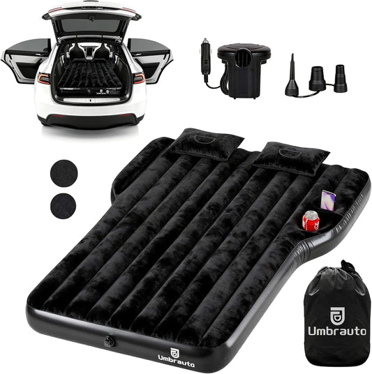 Matelas gonflable épais Umbrauto pour voiture Tesla Y, camping, SUV, noir