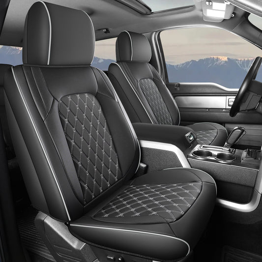 Housse de siège de camion Umbrauto compatible avec les modèles Silverado et Sierra, grise