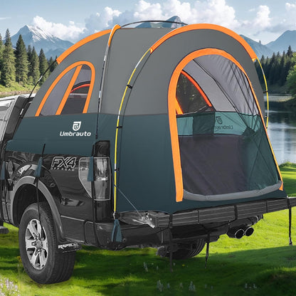 Click to see full view Truck Bed Tent 5.0' ~ 5.2': Easy Set Up Umburato Pickup Truck Tents for Camping, Waterproof PU3000mm Canopy for Truck Camper, Portable, Spacious for 2 Person