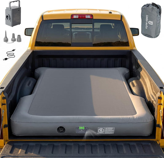 Umbrauto Premium Drop-Stitch Truck Bed Air Mattress for 6.0-6.5ft Full Size Short Bed, Rechargeable Wireless Pump, Sag-Resistant Waterproof Firm Sleeping Pad for Truck Tent Camping Air Mattress