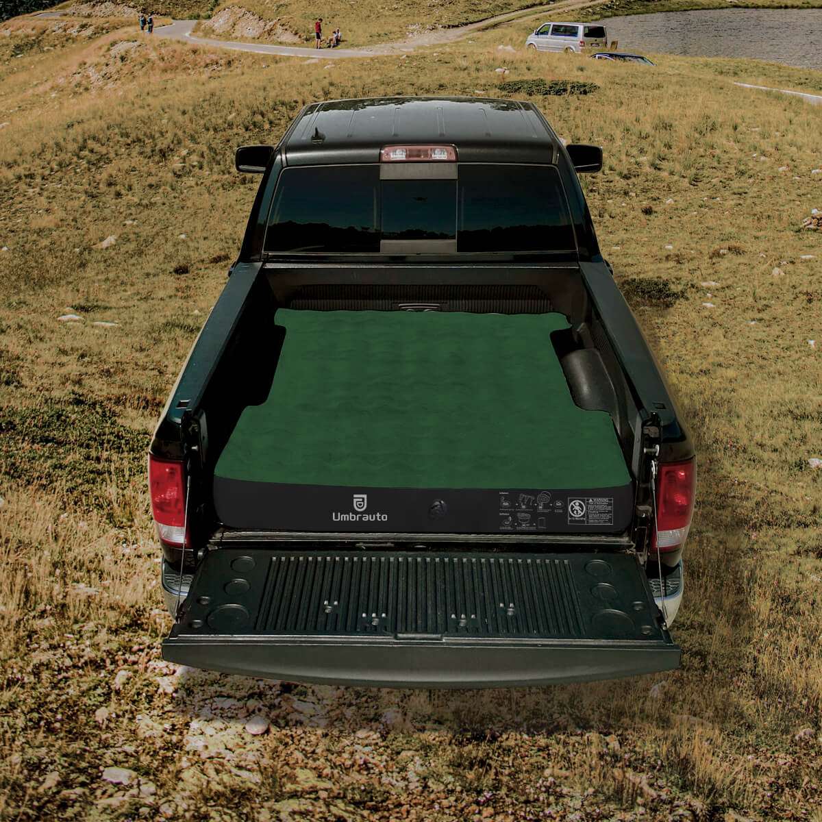 5.5-5.8FT Short Truck Bed Air Mattress Umbrauto，Green