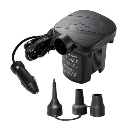 Electric Air Pump for Inflatables,Portable Quick-Fill Air Pump with 3 Nozzles,12V, Inflator & Deflator Pumps for Outdoor Camping, Air Mattress Beds,Boats,Inflatable Cushion,Couch,Pool Floats