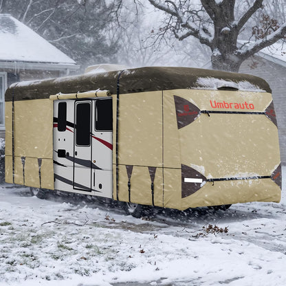 Housse de camping-car Umbrauto Classe A, résistante, 7 couches, hautement respirante et coupe-vent, pour camping-car et caravane Classe A, Kaki