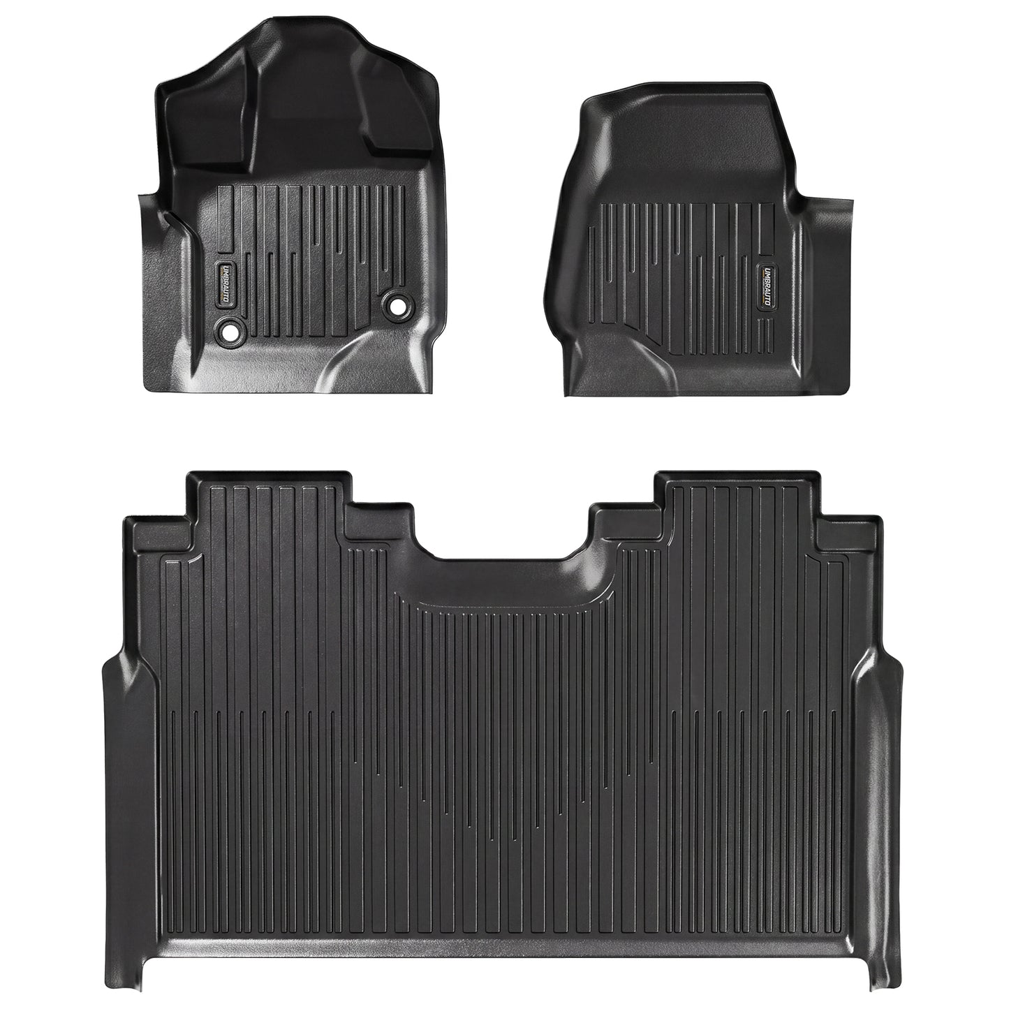 Tapis de sol toutes saisons Umbrauto pour Ford F150 SuperCrew 2015-2025 2026 & Lightning 2022-2026, tapis de sol en TPE sur mesure pour camion, étanches et résistants, couverture complète, arrière sans rangement plat repliable