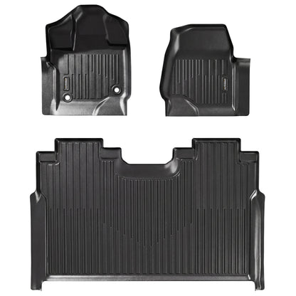 Tapis de sol toutes saisons Umbrauto pour Ford F150 SuperCrew 2015-2025 2026 & Lightning 2022-2026, tapis de sol en TPE sur mesure pour camion, étanches et résistants, couverture complète, arrière sans rangement plat repliable