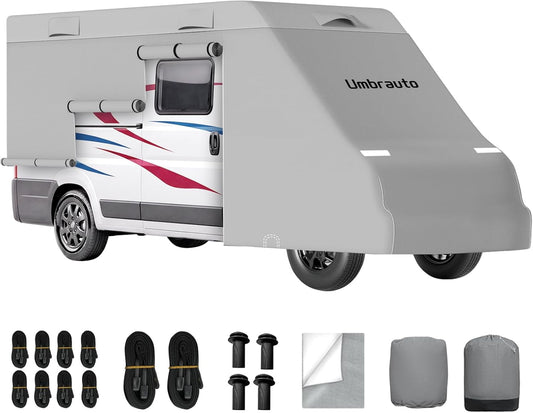 Umbrauto Class B RV Cover, Waterproof Sprinter Van Cover, Lightweight Camper Cover, with Windproof Straps, Winter Campsite