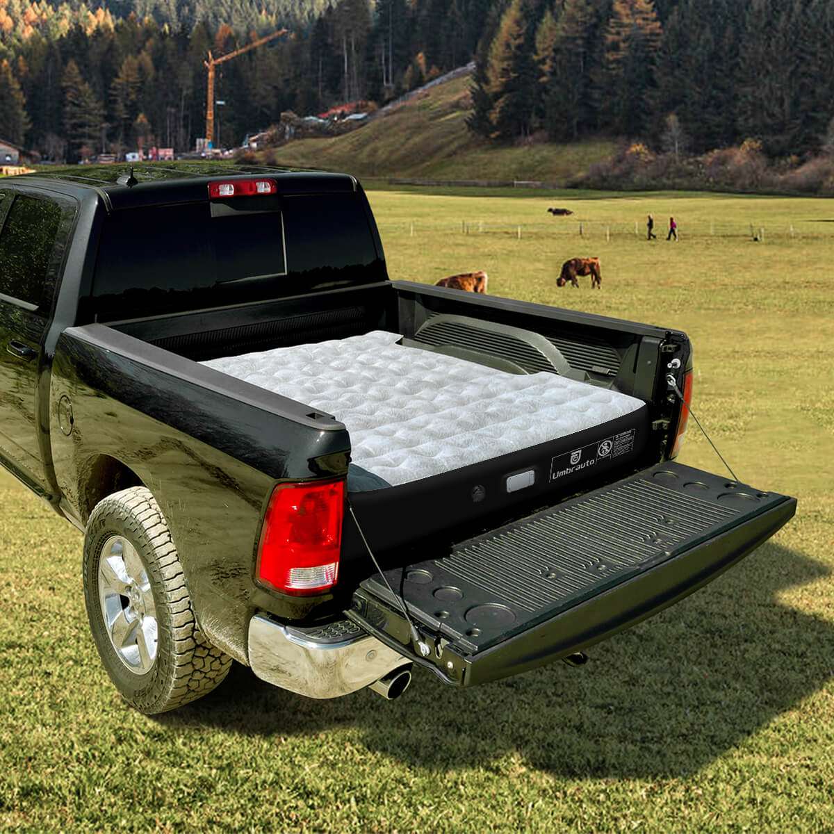 5.5-6.5ft Built-in Pump Short Truck Bed Air Mattress Umbrauto 3.0