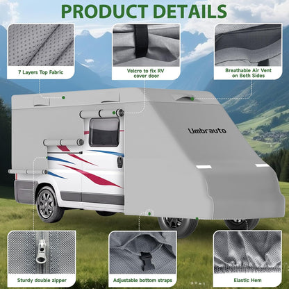 Umbrauto Class B RV Cover, Waterproof Sprinter Van Cover, Lightweight Camper Cover, with Windproof Straps, Winter Campsite