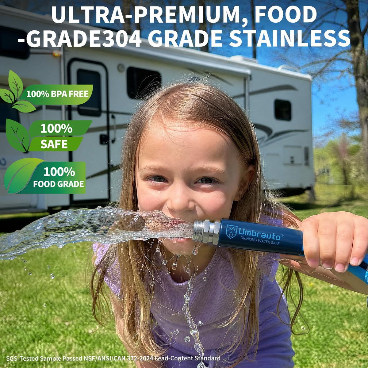 RV Water Hose  Drinking, 5/8'' Camper Fresh Water Fill Hose for RV Travel Trailer