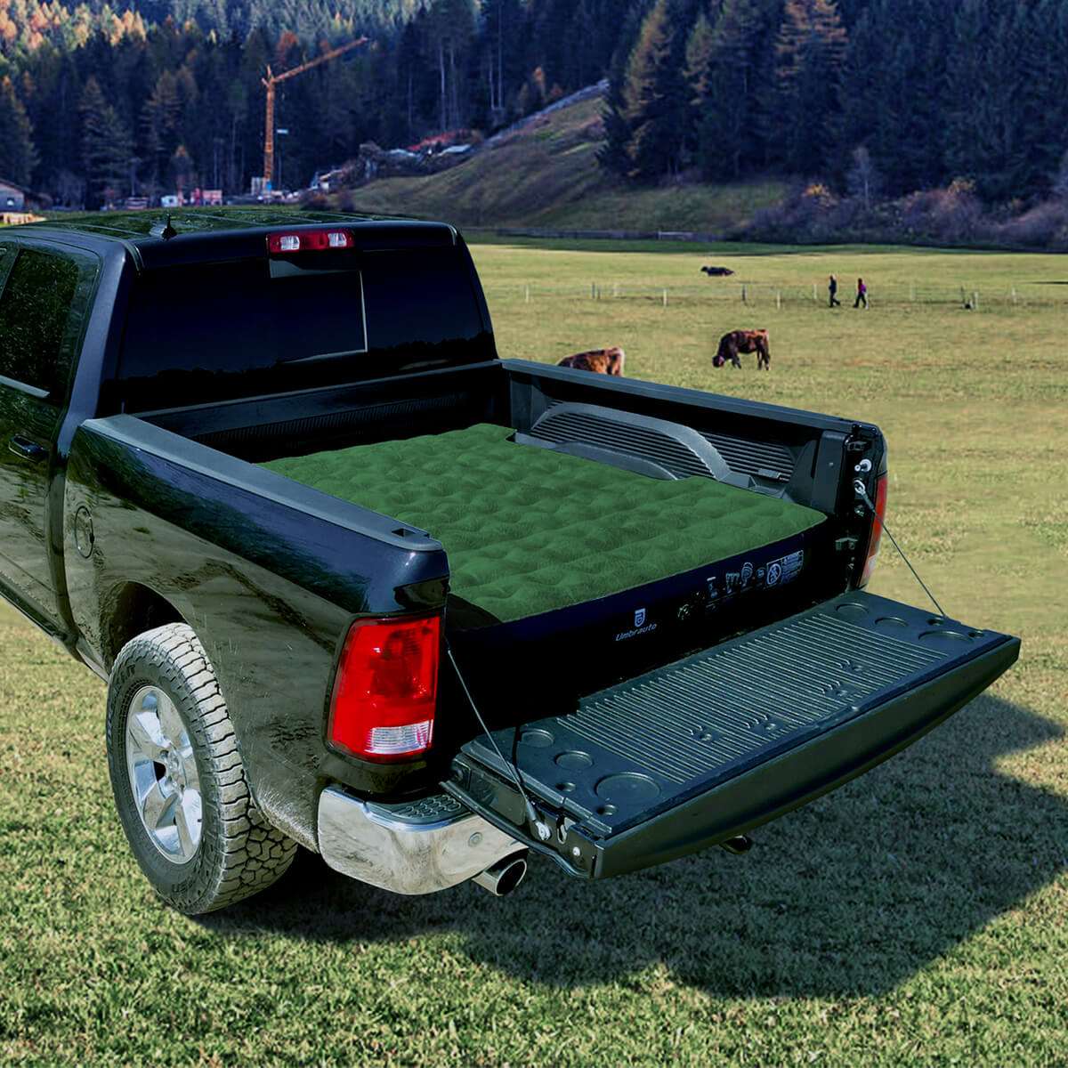 5.5-5.8FT Short Truck Bed Air Mattress Umbrauto，Green