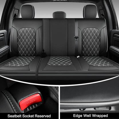 Umbrauto Truck Seat Cover Fit for Silverado and Sierra,Gray