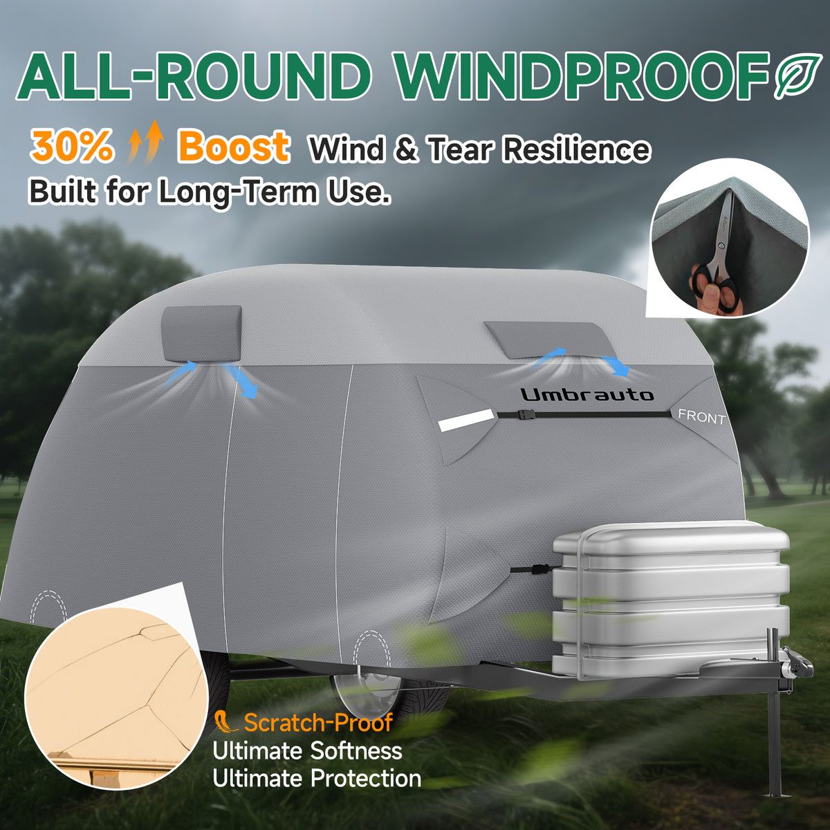 Umbrauto 7 Layers Teardrop Travel Trailer Cover