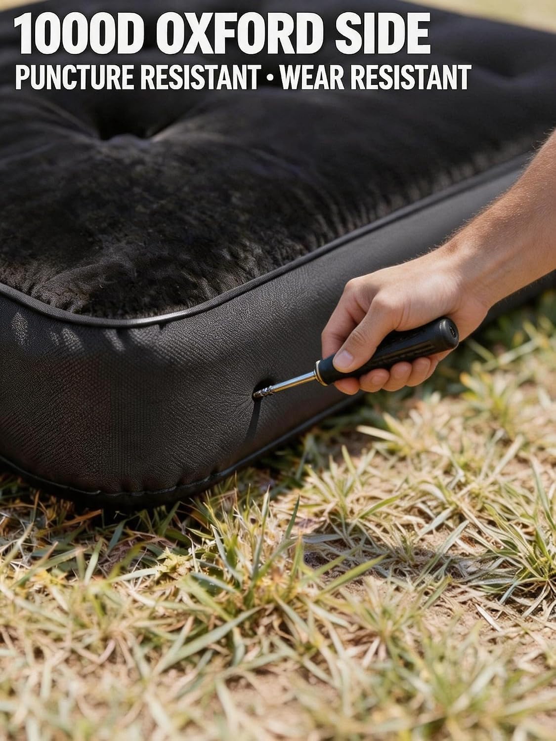 Umbrauto Built-in Pump Air Mattress for 6-6.5ft Truck Bed, Inflatable Full-Size Pickup Airbed for Ford F150/250/350, Chevy Silverado, GMC Sierra, Dodge Ram, Toyota Tundra, Nissan Titan Outdoor Camping