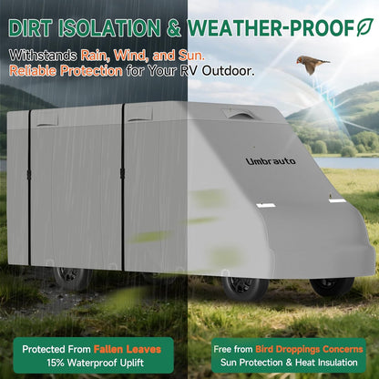 Umbrauto Class B RV Cover, Waterproof Sprinter Van Cover, Lightweight Camper Cover, with Windproof Straps, Winter Campsite