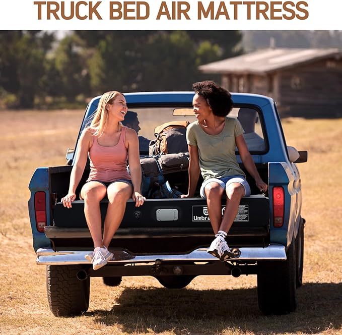 Umbrauto 5.5-6.5ft Built-in Pump Short Truck Bed Air Mattress 3.0