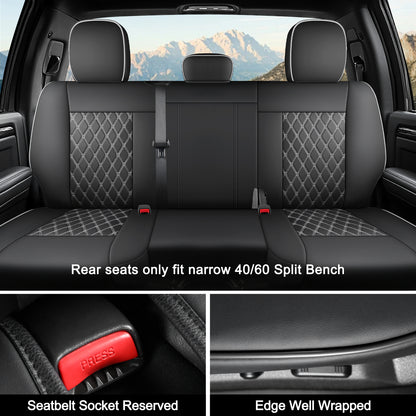 Umbrauto Truck Seat Cover Fit for Silverado and Sierra,Gray
