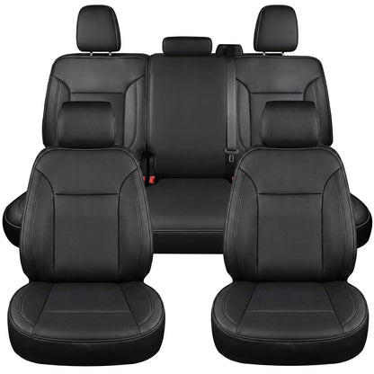 Umbrauto Custom Seat Covers for Silverado and GMC Sierra,Waterproof Nappa Leather Full Set Seatcovers for Chevy Silverado/GMC Sierra 2007-2013 & 2019-2026 1500, 2020-2026 2500HD 3500HD Crew/Double/Extended Cab