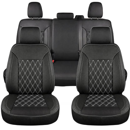 Umbrauto Custom Seat Covers for Silverado and GMC Sierra,Waterproof Nappa Leather Full Set Seatcovers for Chevy Silverado/GMC Sierra 2007-2013 & 2019-2026 1500, 2020-2026 2500HD 3500HD Crew/Double/Extended Cab