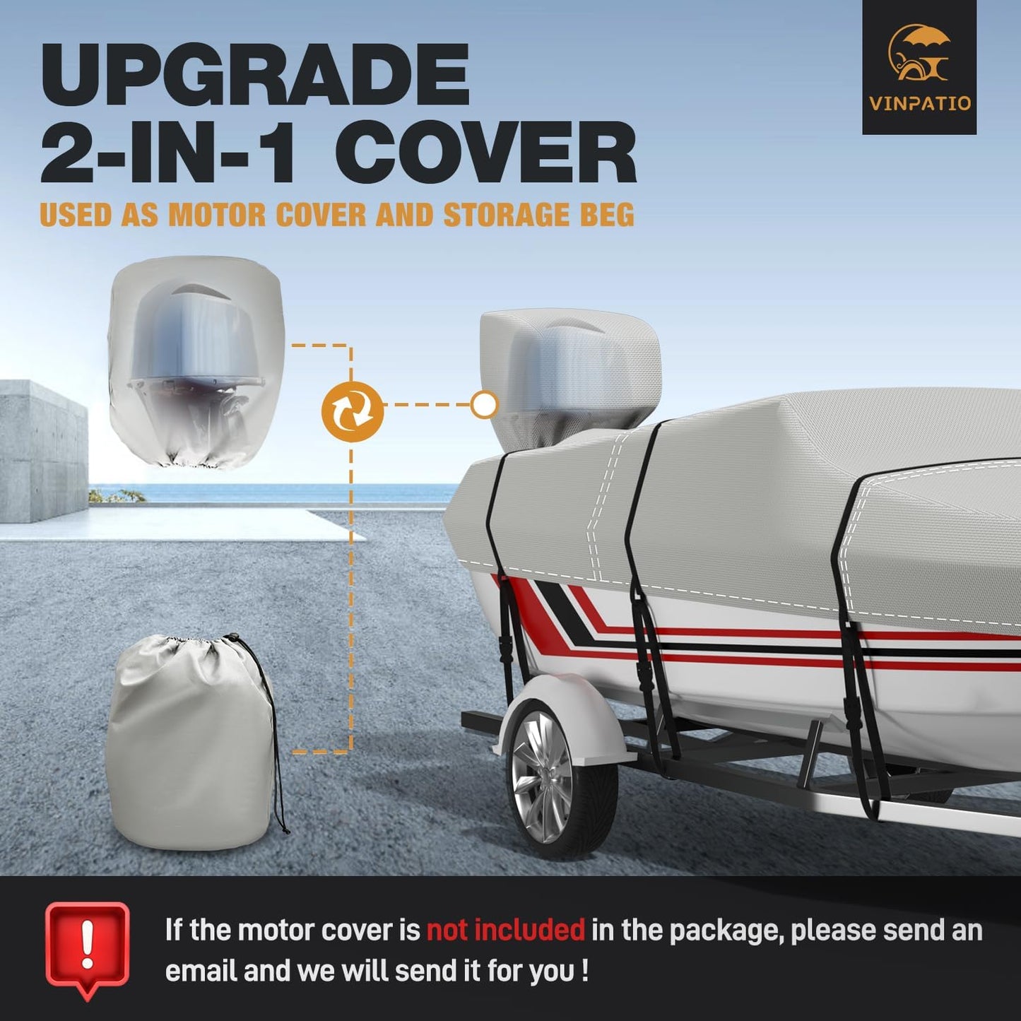 UmbrautoTrailerable Boat Cover, 600D Solution-Dyed Bass Boat Cover, 23-24 ft Heavy Duty 100% Waterproof Boat Covers Fits V-Hull Runabout Fishing Ski Pro-Style Bass Boats