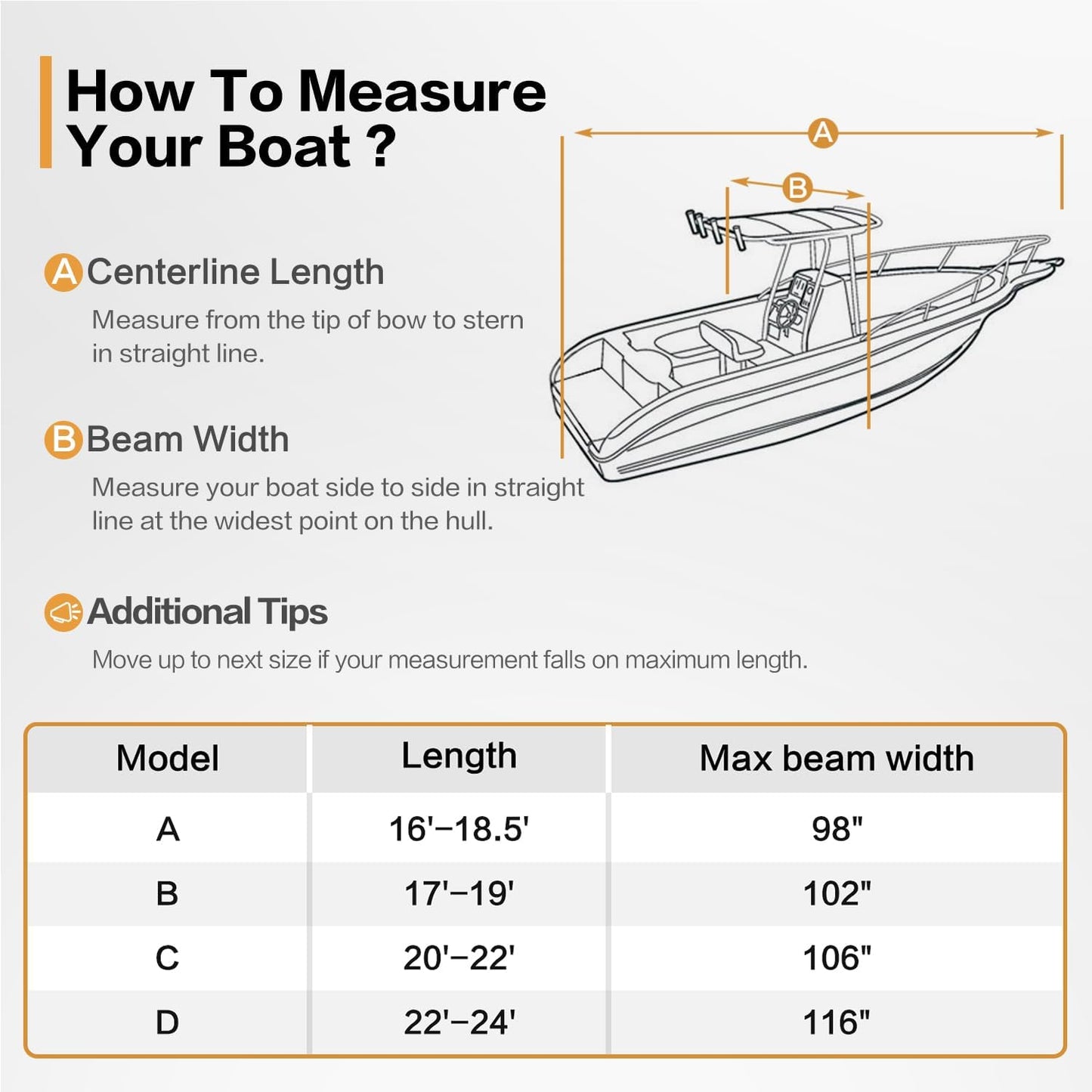 T Top Boat Cover, 900D Waterproof T-Top Center Console Boat Cover with Motor Cover, Marine Grade Oxford Fabric for Trailerable T Top Boats
