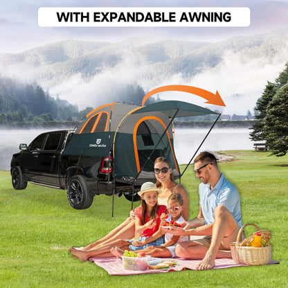 Umbrauto Truck Bed Tent with Awning — Fits 5.5–5.8 ft Truck Beds | PU3000mm Waterproof Pickup Tent