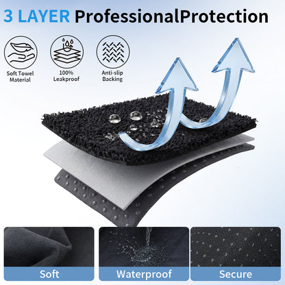 Umbrauto Car Seat Cover Towels Front Seats, Waterproof Sweat Car Seat Towel Protector After Gym Post Workout Athletic, SUV Truck Seat Towel Cover for Running Swimming Beach and Hiking