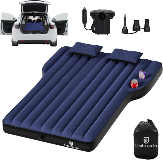 Umbrauto Tesla Y Matelas Gonflable Épais pour Voiture Camping SUV Bleu