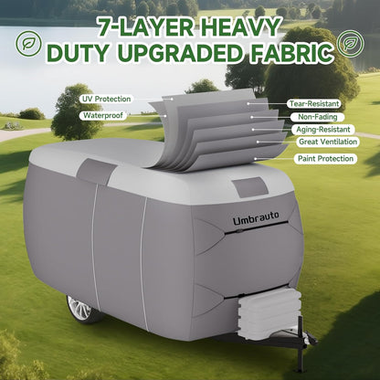 Umbrauto 7 Layers Top Fiberglass Travel Trailer Cover