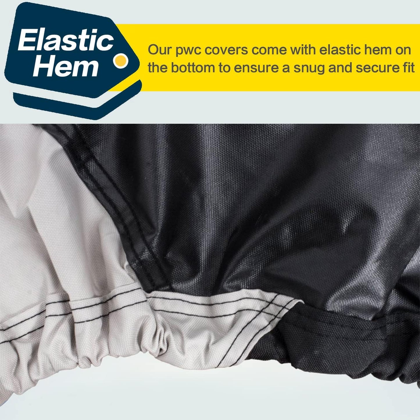 Jet Ski Cover VINPATIO 600D Trailerable Jetski Cover, Heavy Duty 100% Waterproof and UV Protection PWC Cover, 96"-101" L