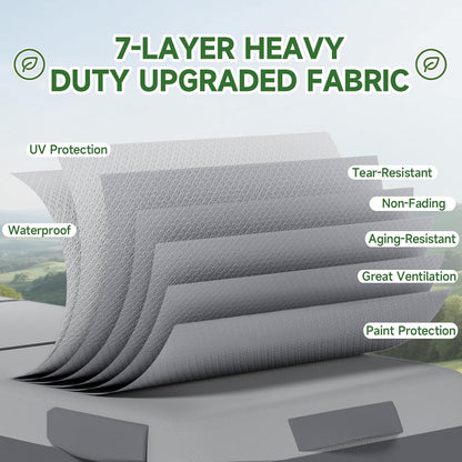 Umbrauto 5th Wheel RV Cover Upgraded 7 Layers Top Anti-UV Waterproof Breathable Camper Covers