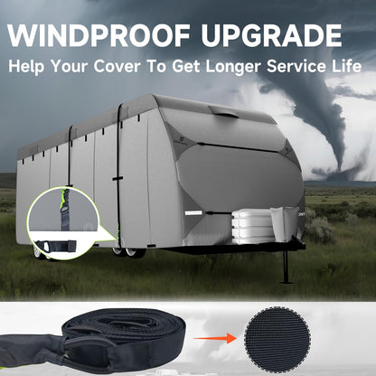 RV Tie-Down Straps with Gutter Guards – Heavy Duty Camper Cover Accessories Kit