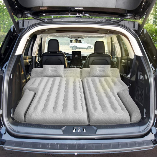 Umbrauto 63in Extended SUV Mattress — Quick Inflate, Includes Pump & 2 Pillows,Grey